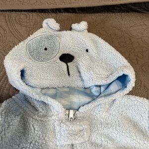 Light Blue Dog Pram Suit 3-6 Months